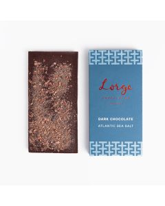 Lorge Dark Chocolate & Atlantic Sea Salt bar, 100g