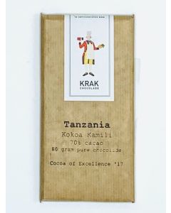 Krak Tanzania Kokoa Kamili 70% Dark Chocolate, 80g