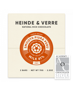 Heinde & Verre Smooth Piura Peru, 61% Milk Chocolate, 70g