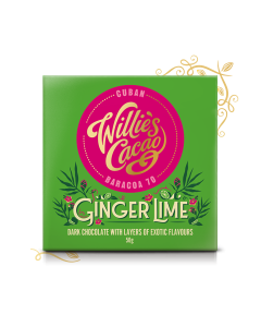 Willie's Cacao Ginger & Lime, 70% cocoa, 50g